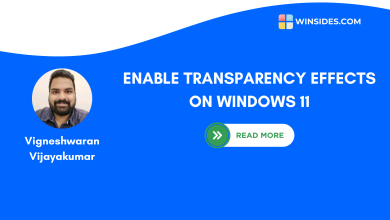 How to Enable Transparency Effects on Windows 11