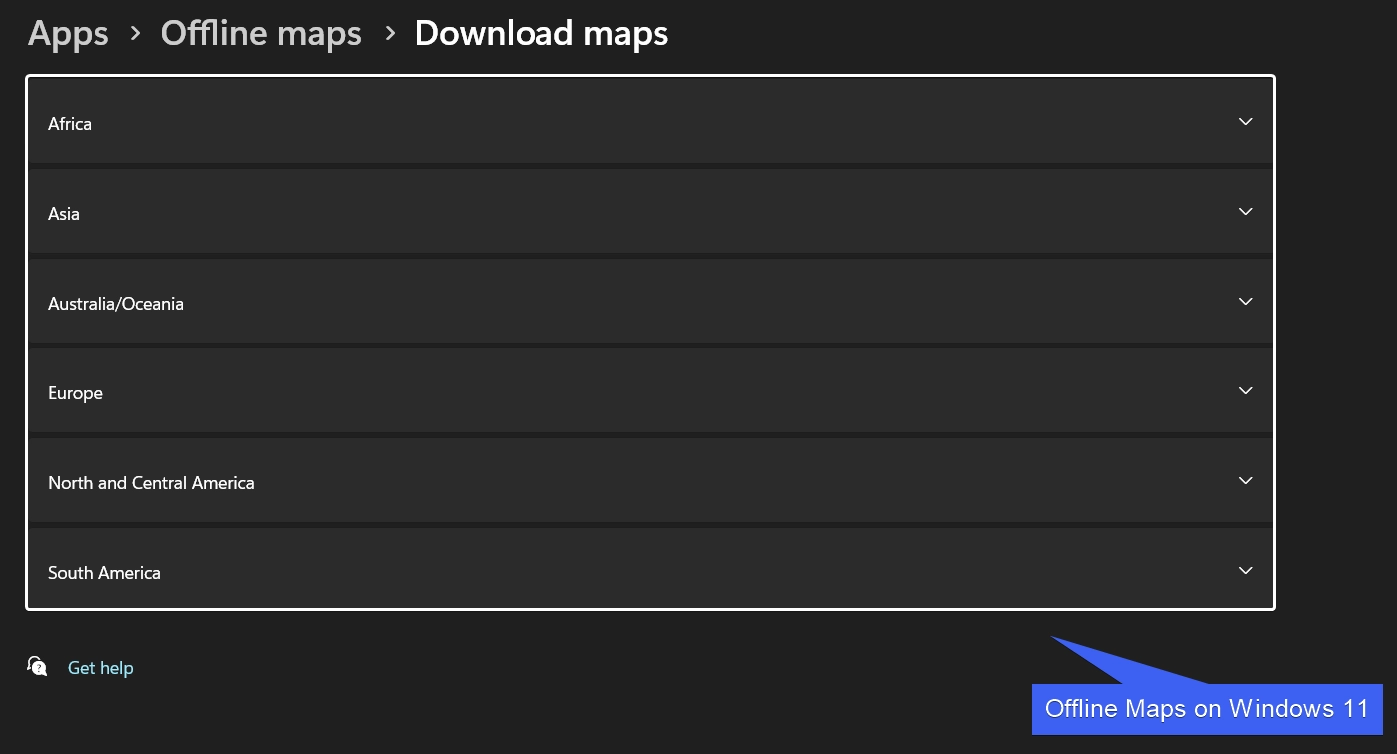 Offline Maps on Windows 11