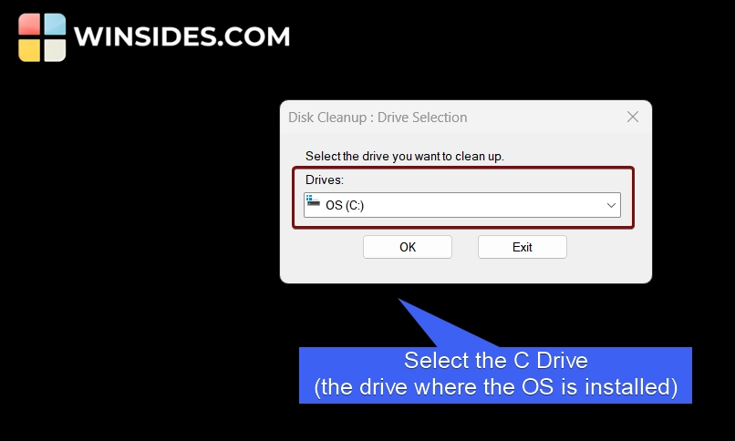 Select the C Drive