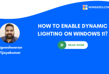 Enable Dynamic Lighting on Windows 11