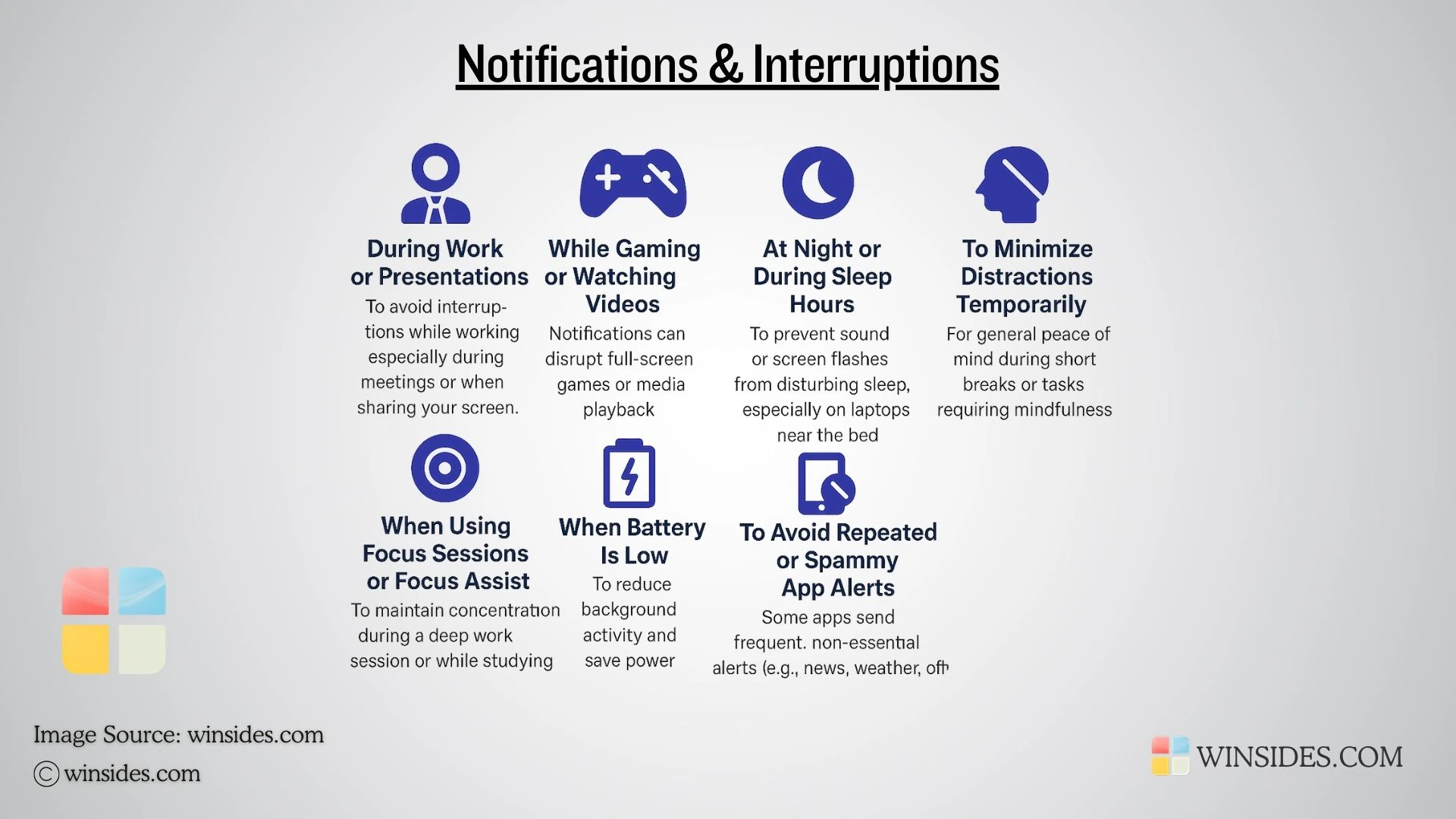 Notifications and Interruptions on Windows 11