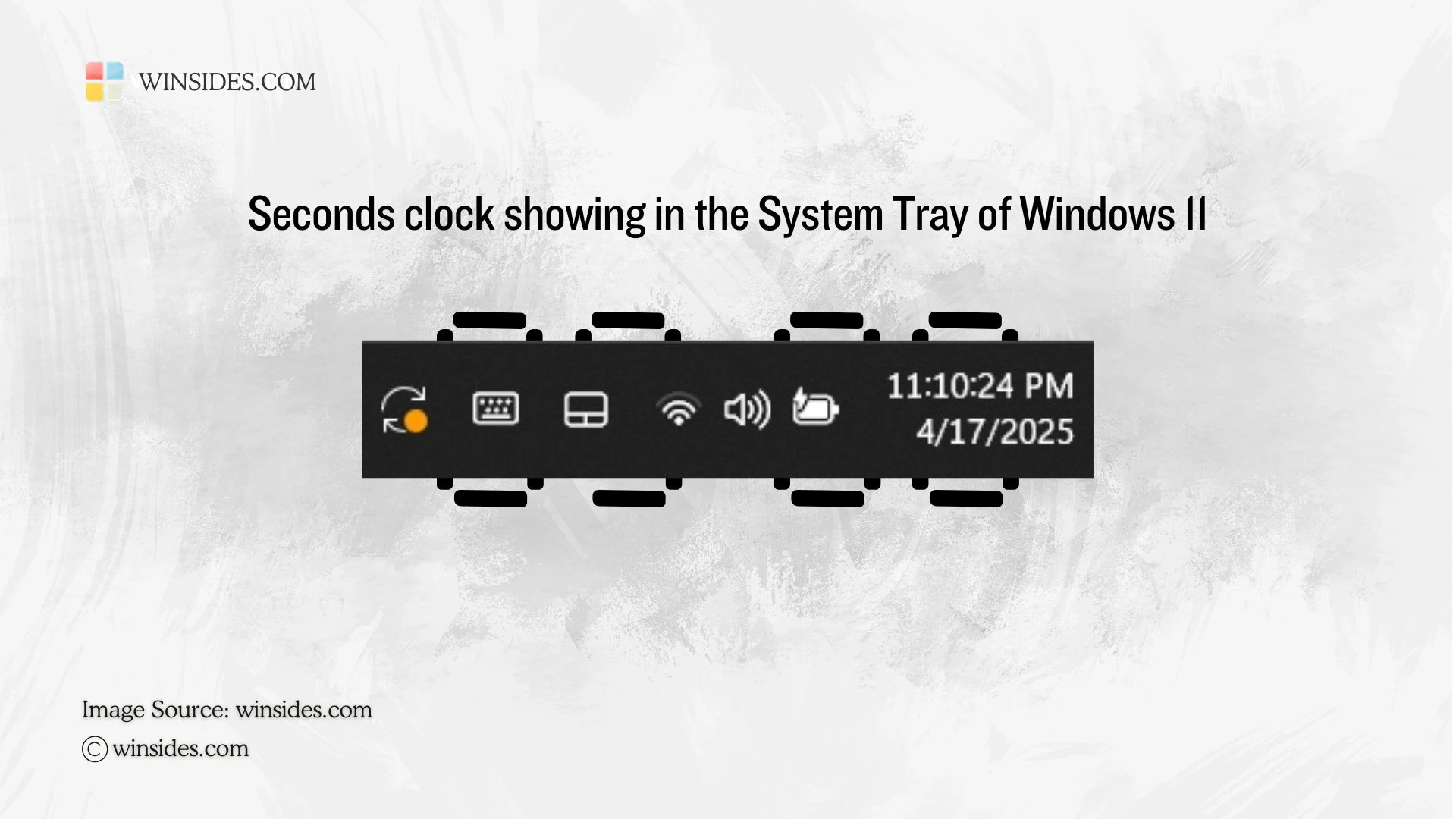 Seconds Clock in the System Tray