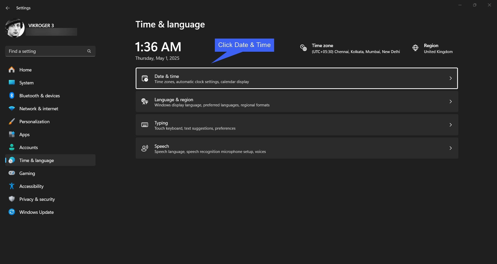 Click Date and Time Click Date and Time