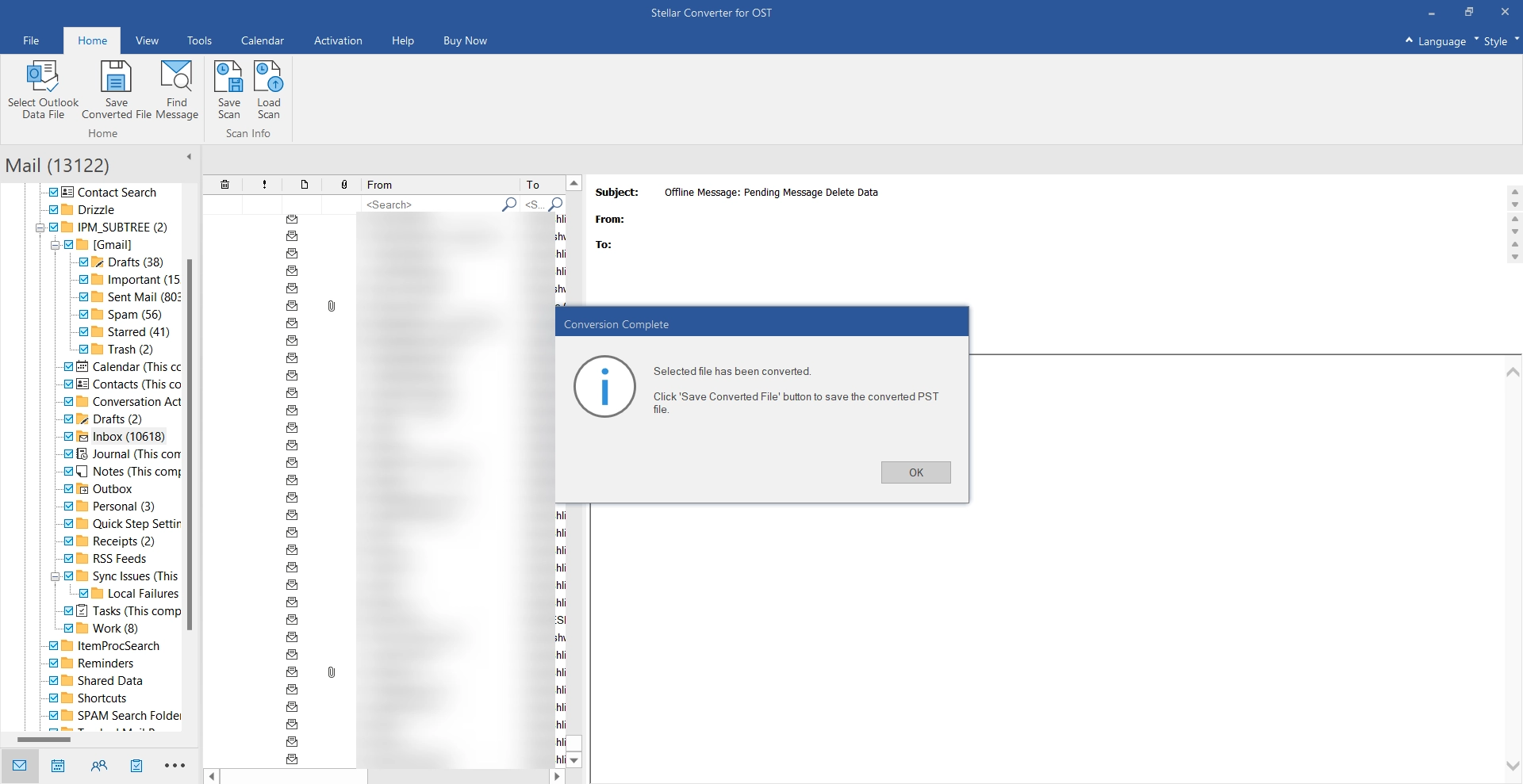 Save Converted file to PST Save Converted file to PST