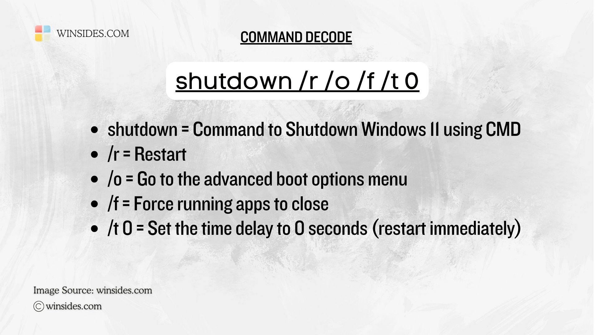 Decoding Advanced Startup using Command Prompt