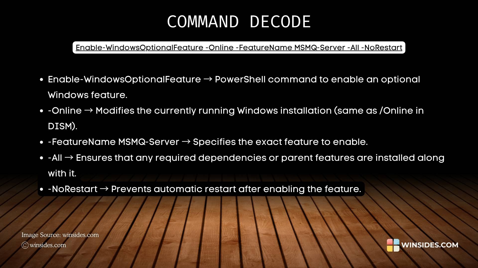 Decoding Microsoft Messaging Queue Enable Command using Windows PowerShell Decoding Microsoft Messaging Queue Enable Command using Windows PowerShell