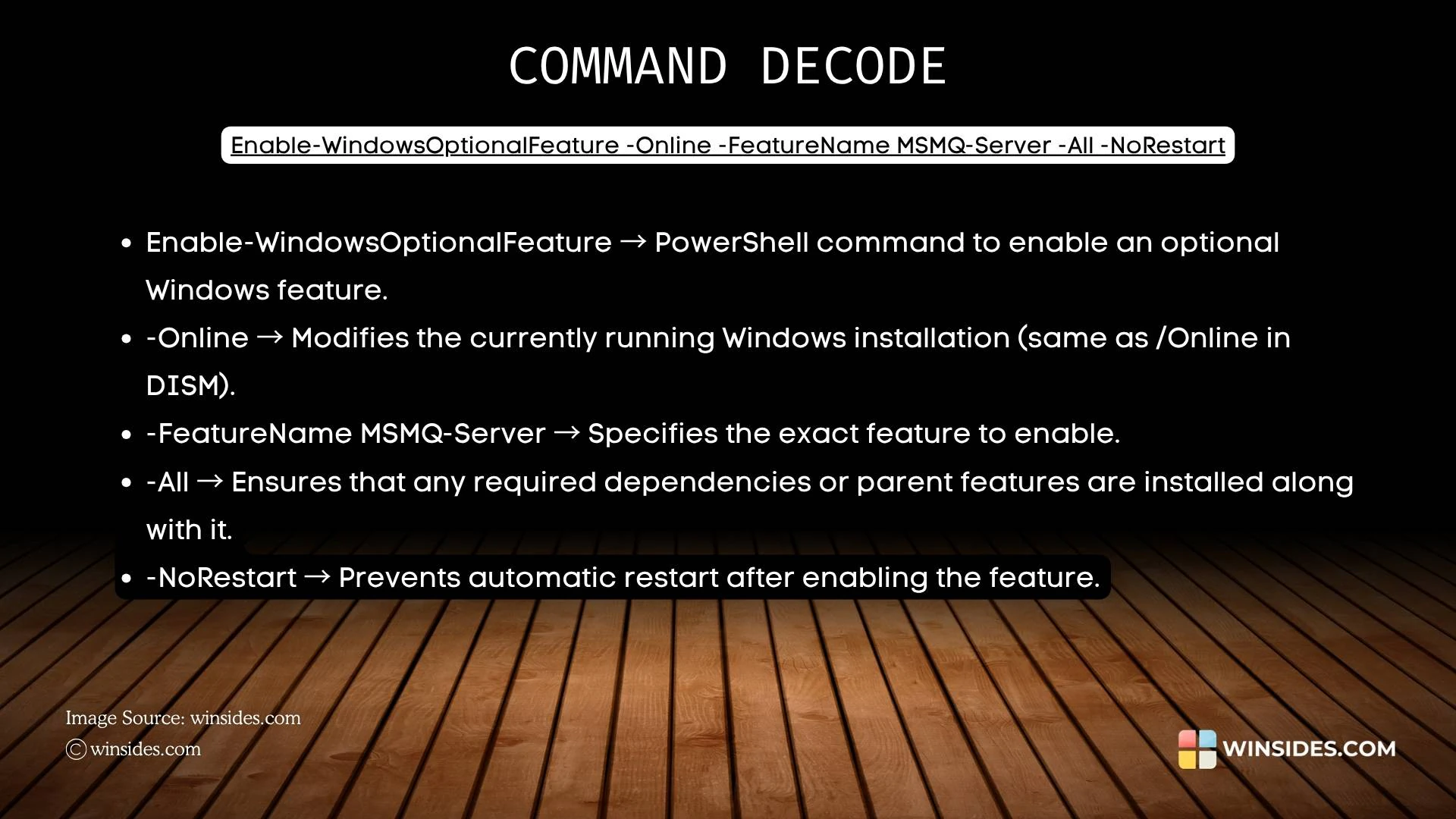 Decoding Microsoft Messaging Queue Enable Command using Windows PowerShell Decoding Microsoft Messaging Queue Enable Command using Windows PowerShell