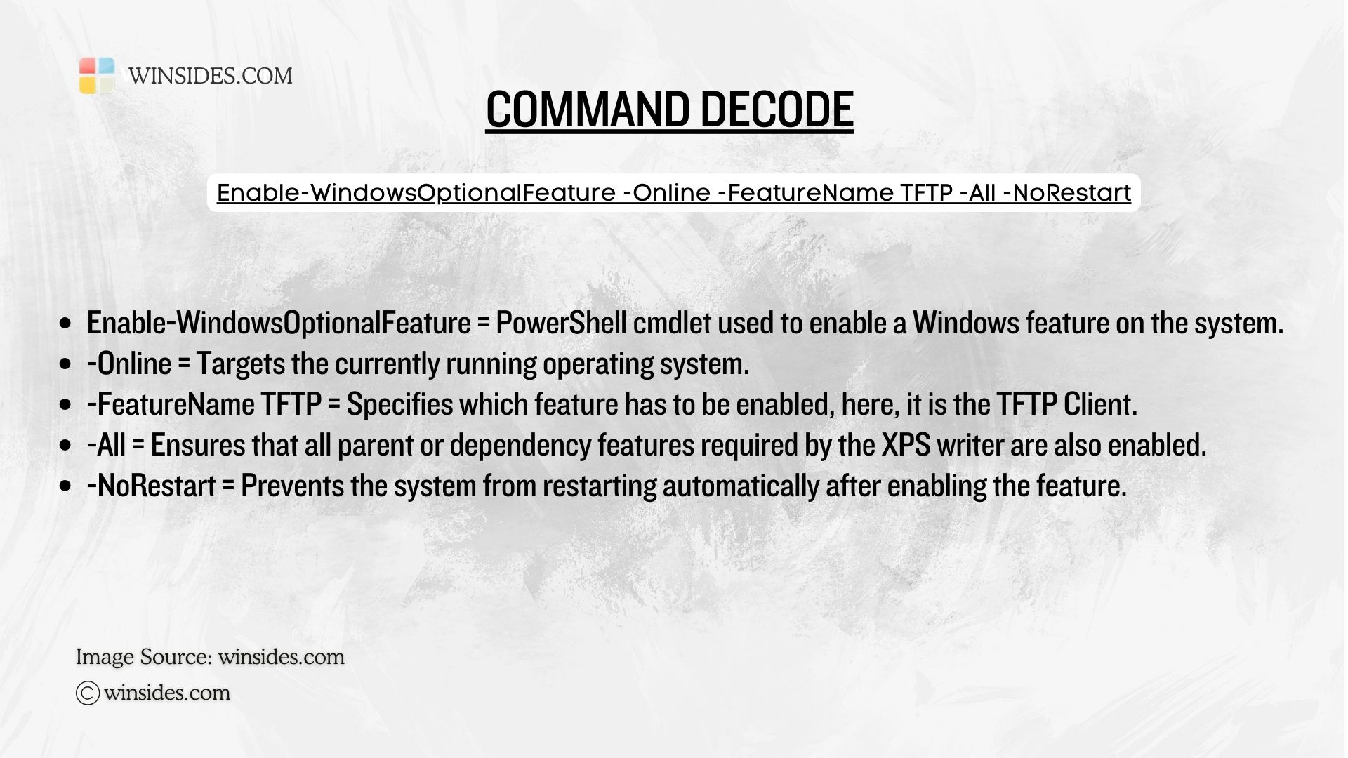 Decoding the TFTP Client Enable Command using Windows PowerShell Decoding the TFTP Client Enable Command using Windows PowerShell