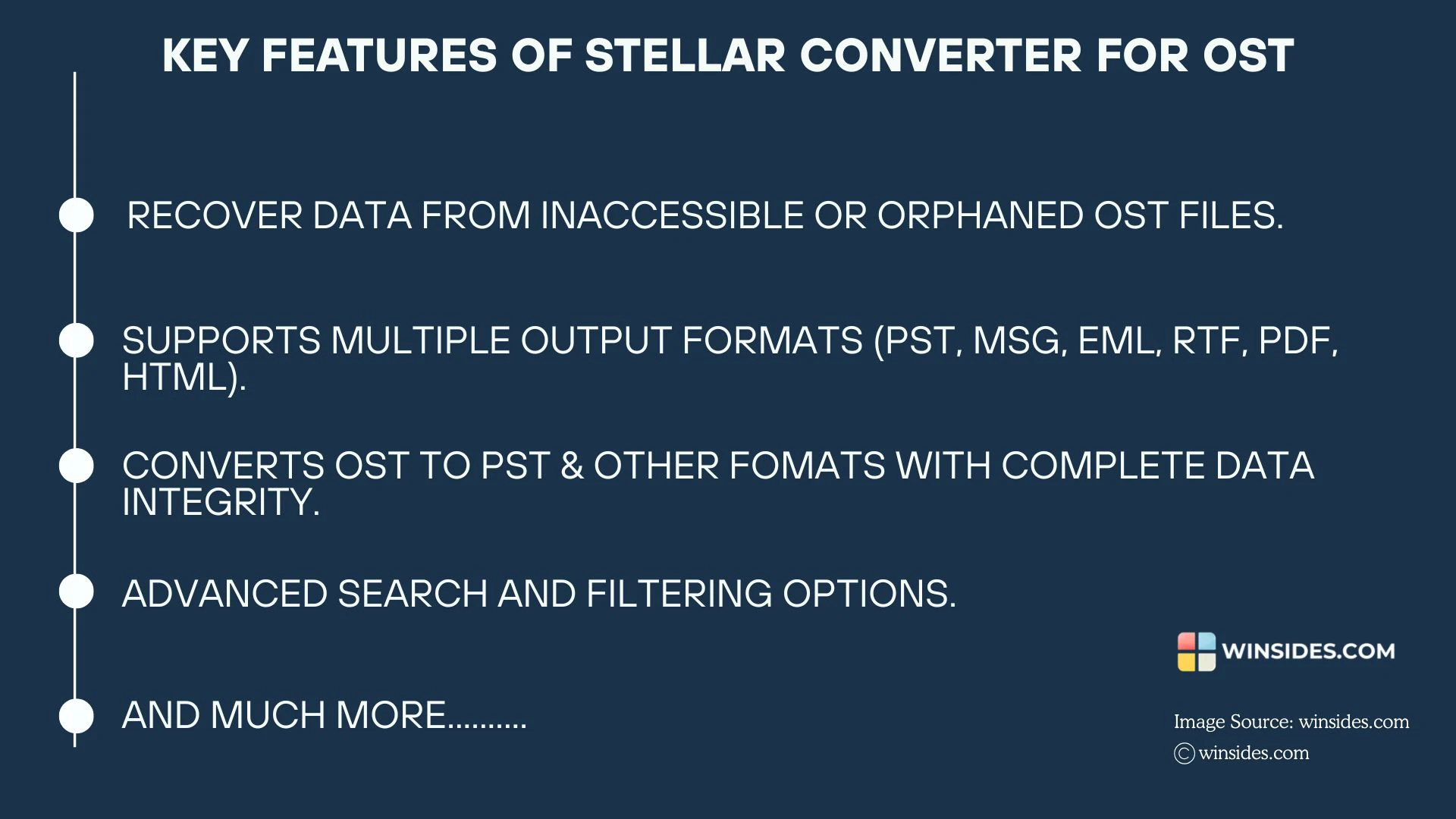 Key Features of Stellar Converter for OST Key Features of Stellar Converter for OST