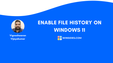 Enable File History on Windows 11
