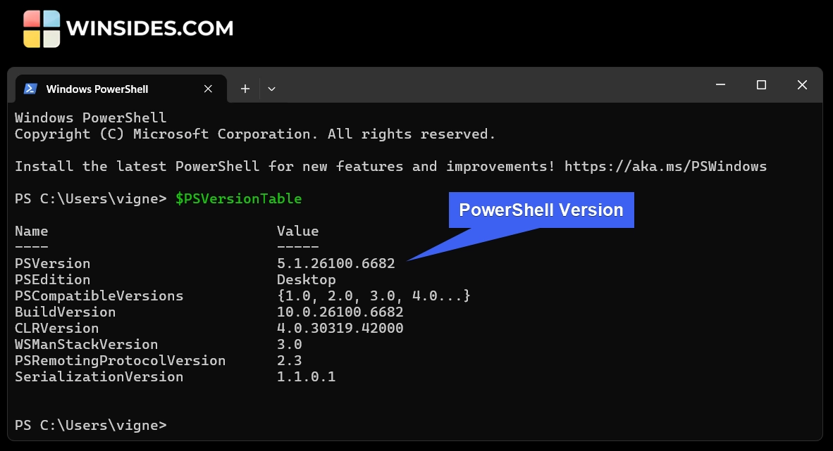 PowerShell Version on Windows 11