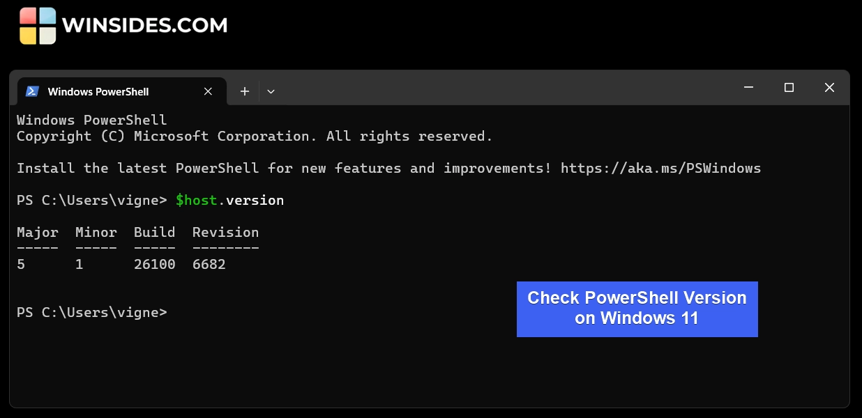 Check PowerShell Version on Windows 11
