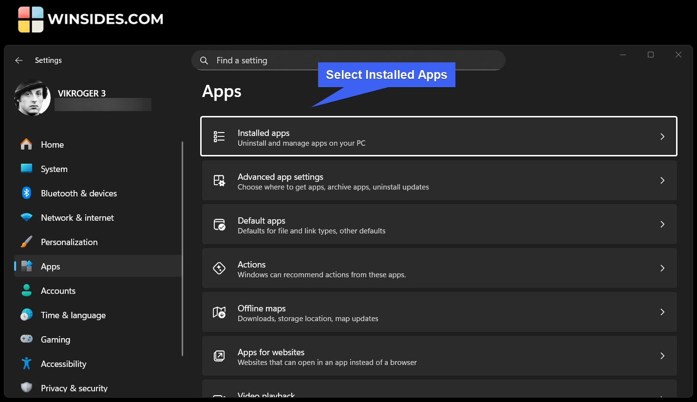 Installed Applications