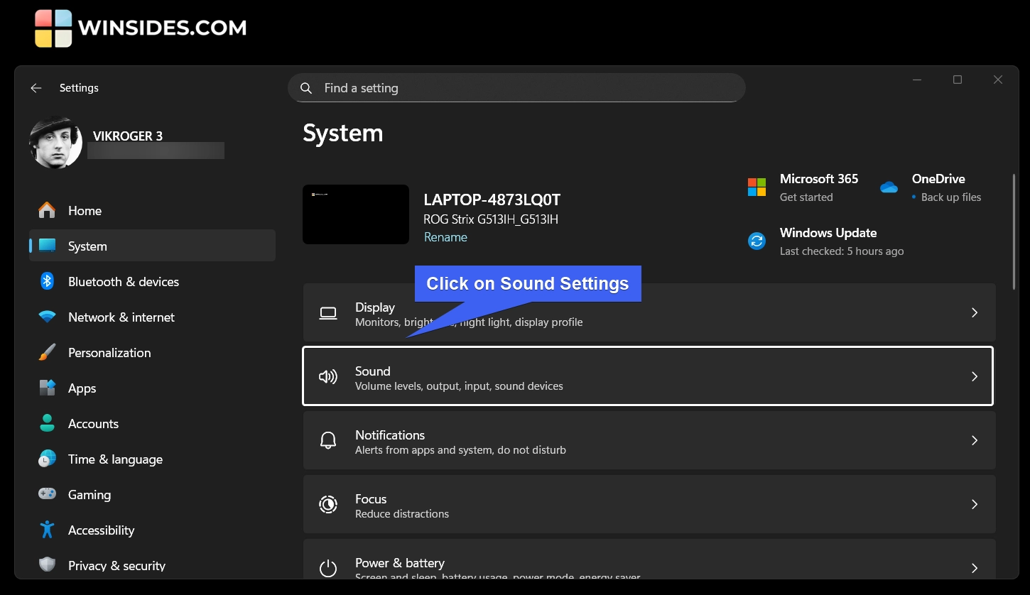 Sound Settings