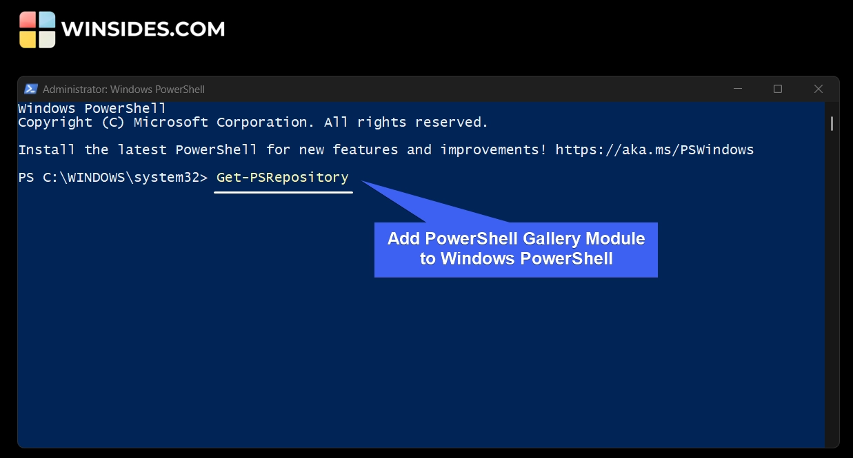 Add PSGallery Module to PowerShell Add PSGallery Module to PowerShell