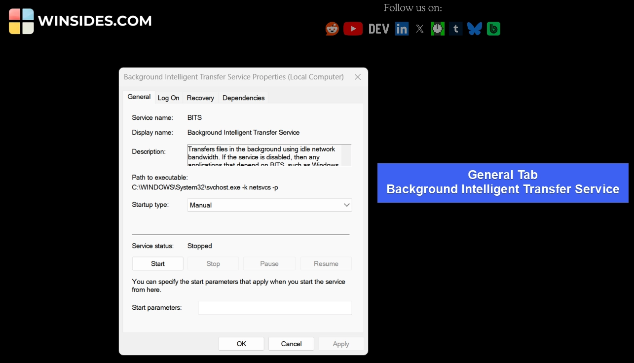 General Options - BITS General Options - BITS