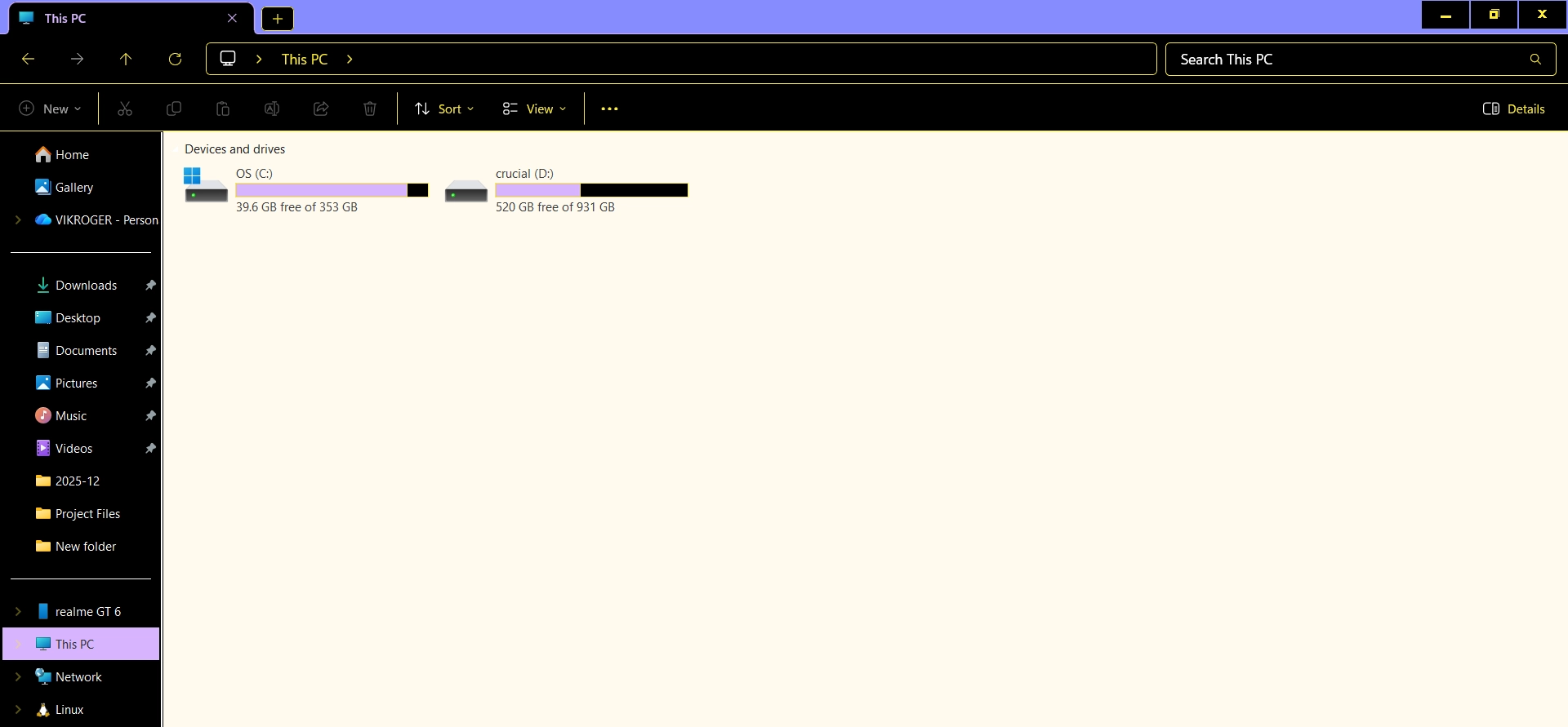 Night sky Contrast Theme