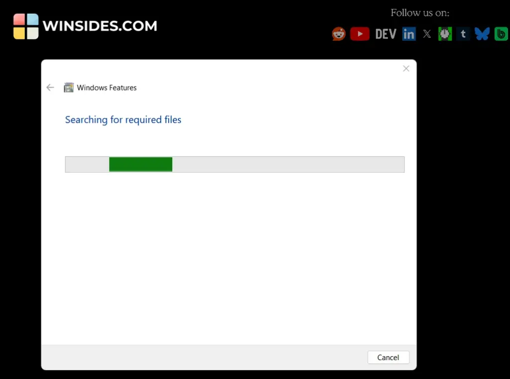 How to Enable Process Model for WAS on Windows 11? 3 Searching for the required files