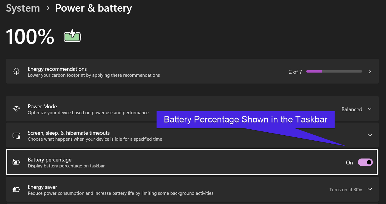 Battery Percentage On Battery Percentage On