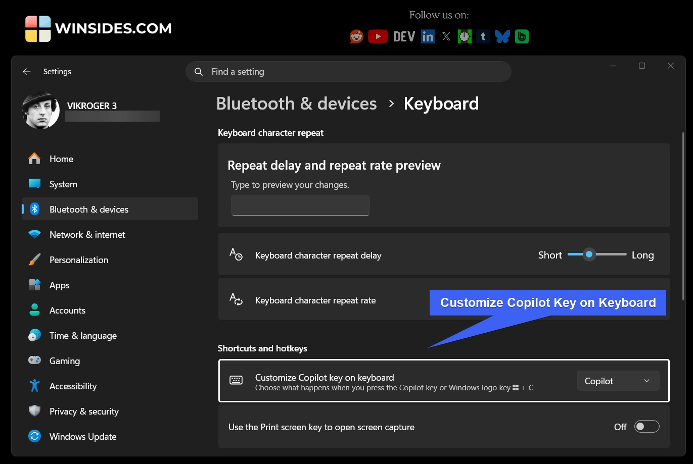 Customize Copilot Key on Keyboard