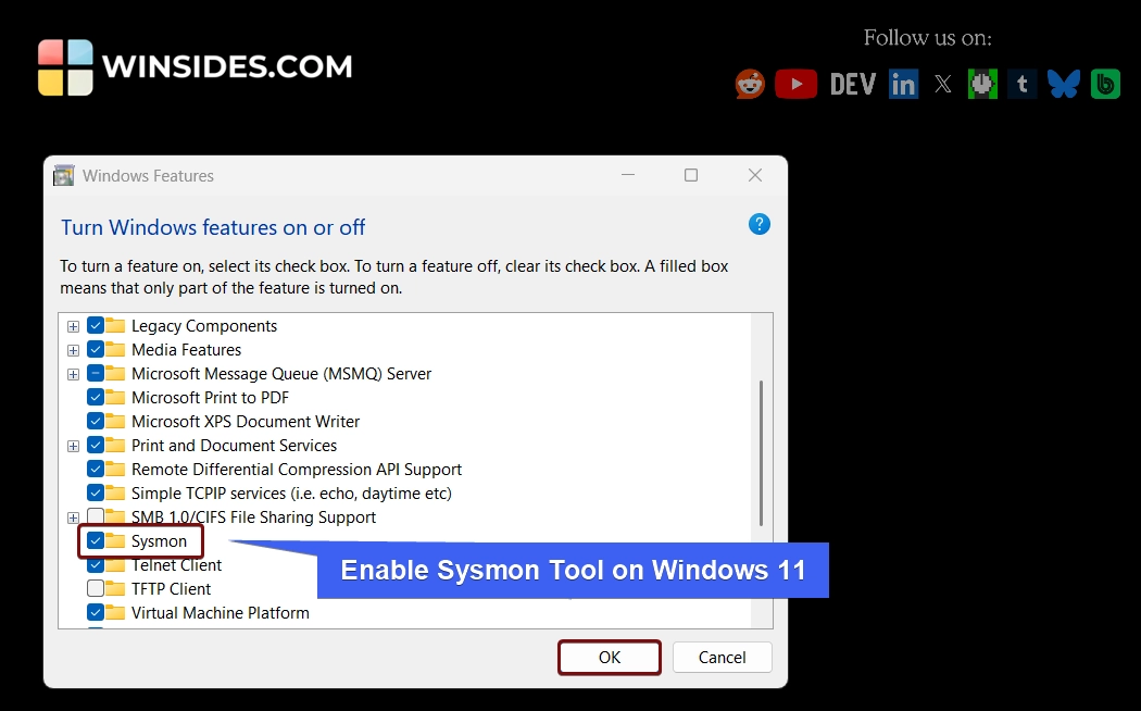 Enable Sysmon Tool on Windows 11 Enable Sysmon Tool on Windows 11