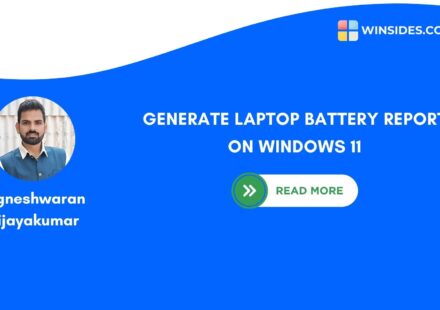 GENERATE LAPTOP BATTERY REPORT ON WINDOWS 11