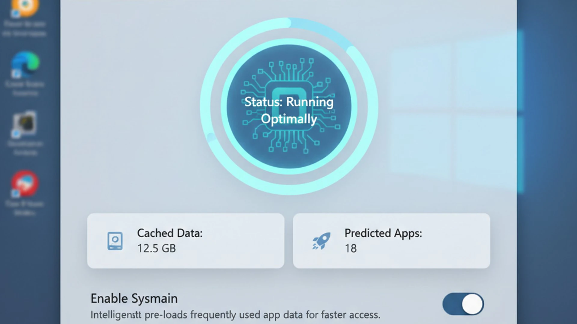 Concept Visualization of Sysmain on Windows 11
