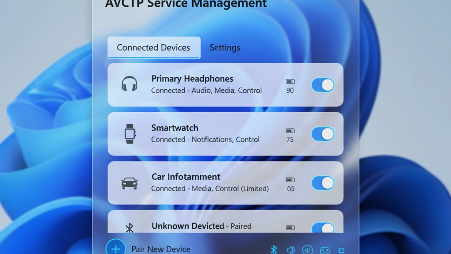 AVCTP Service Management on Windows 11 AVCTP Service Management on Windows 11