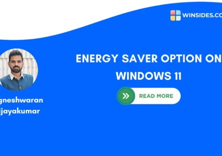 ENERGY SAVER OPTION ON WINDOWS 11