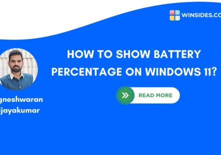 HOW TO SHOW BATTERY PERCENTAGE ON WINDOWS 11