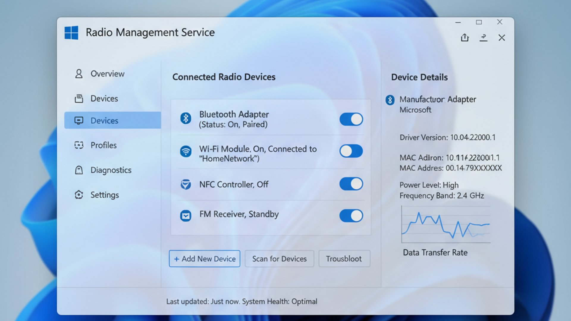 Radio Management Service on Windows 11