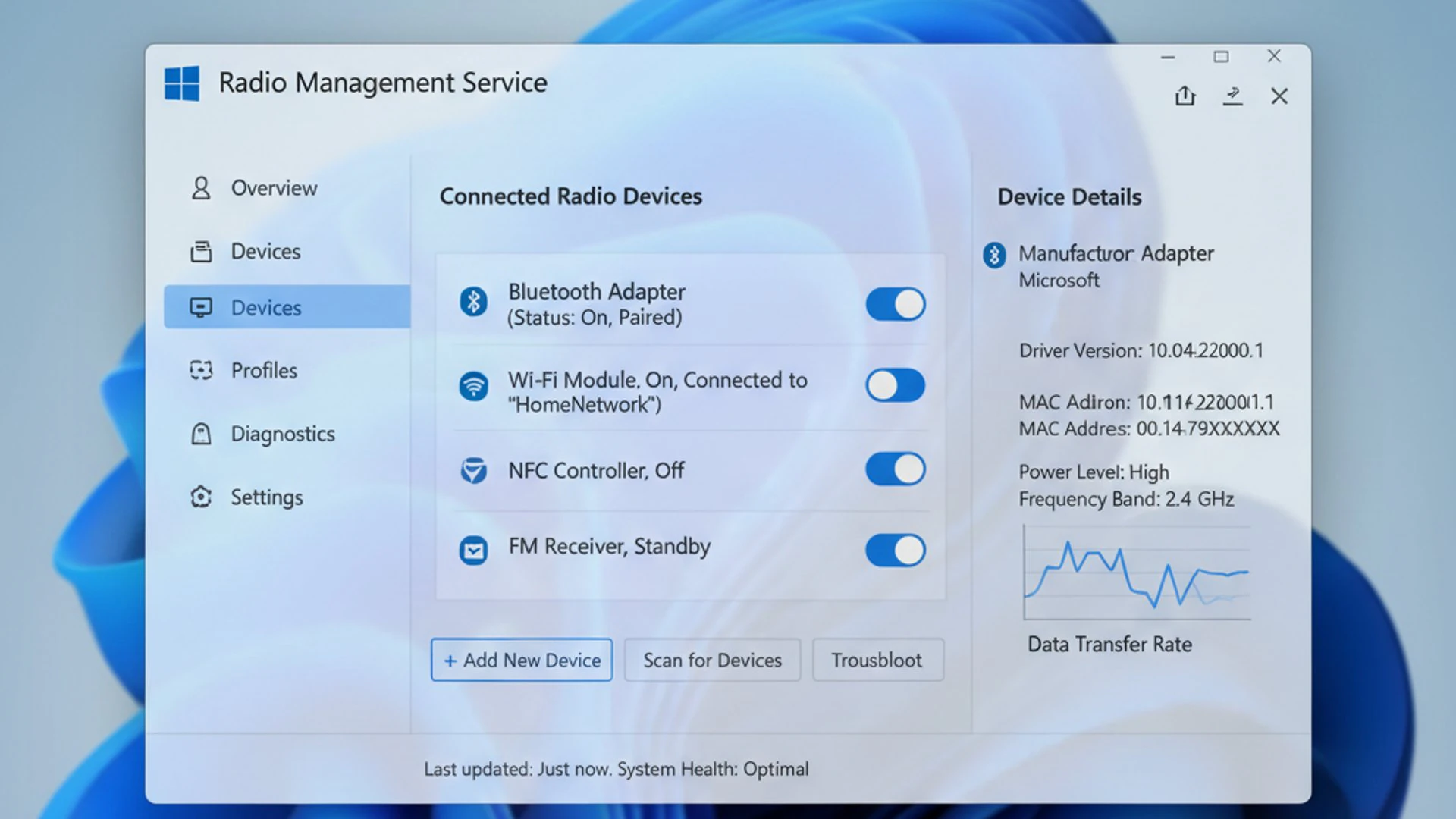 Radio Management Service on Windows 11