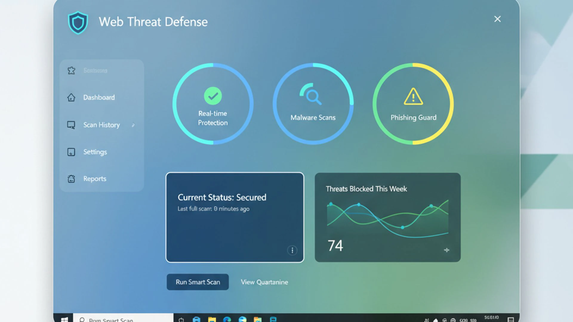 concept visualization for Web Threat Defense Service on Windows 11 concept visualization for Web Threat Defense Service on Windows 11