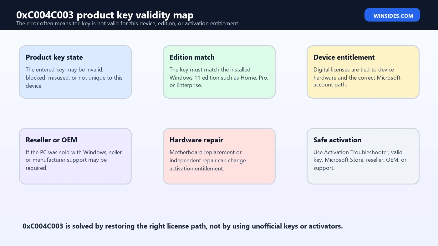 0xC004C003 product key validity map