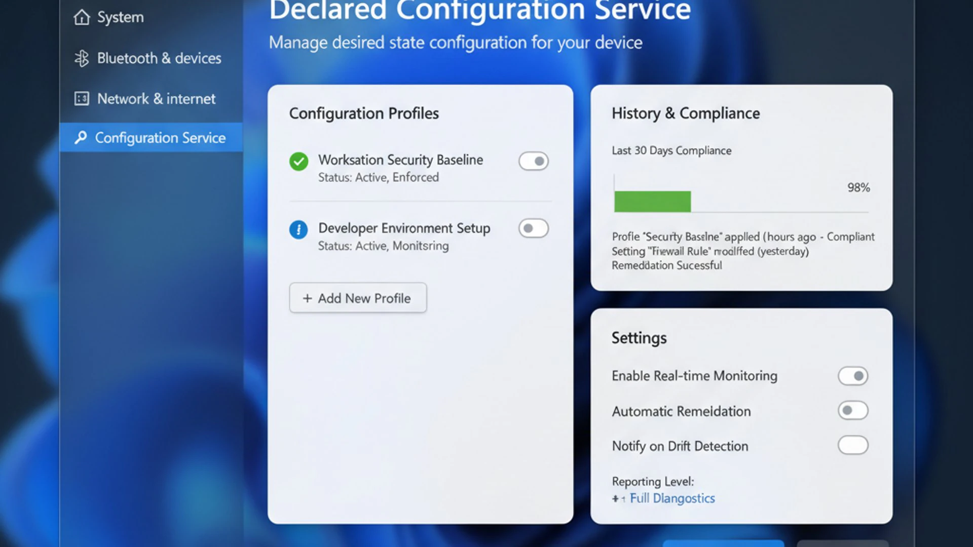 Declared Configuration Service on Windows 11
