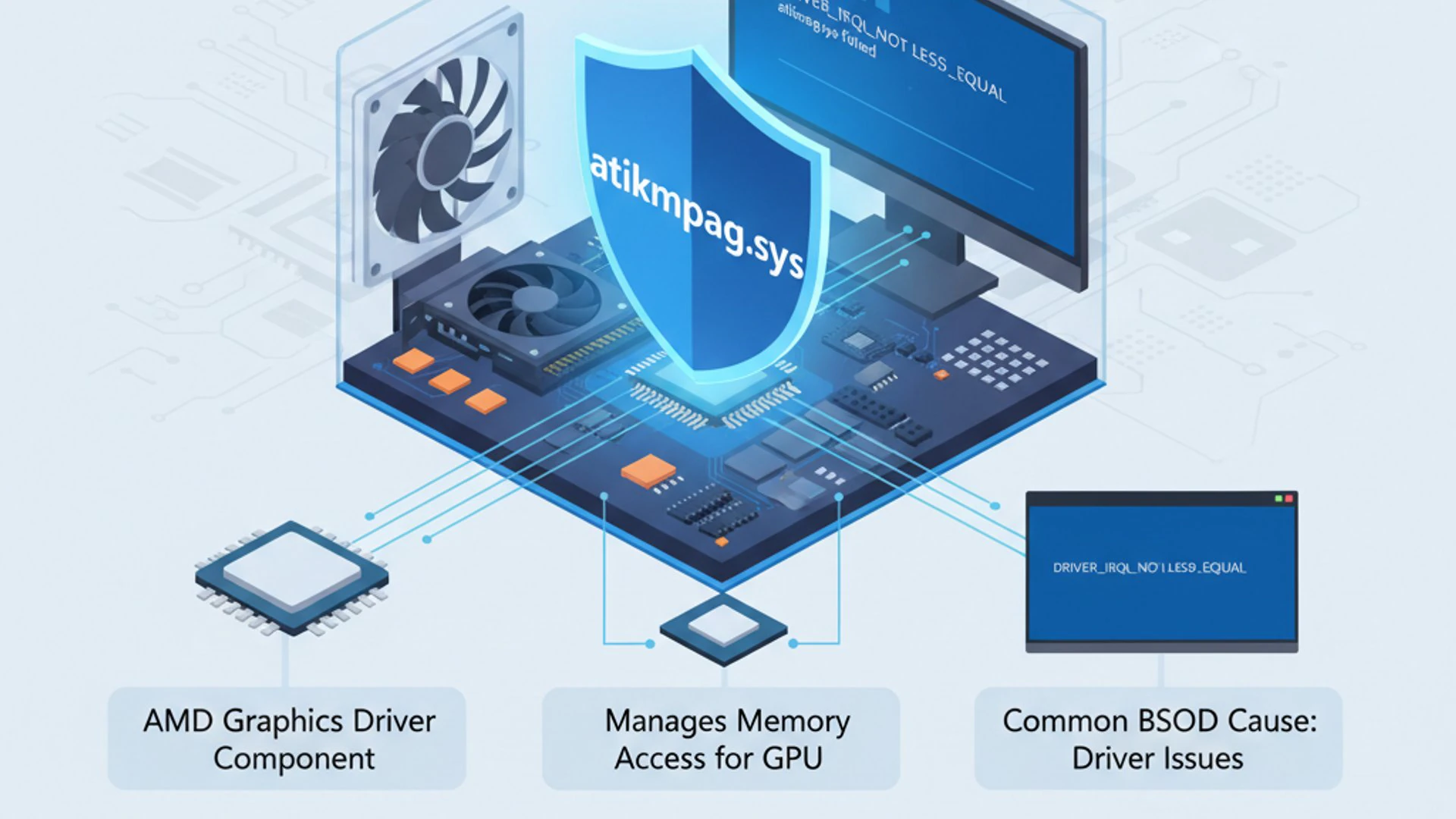 Professional illustration about atikmpag sys on windows 11, informative and useful
