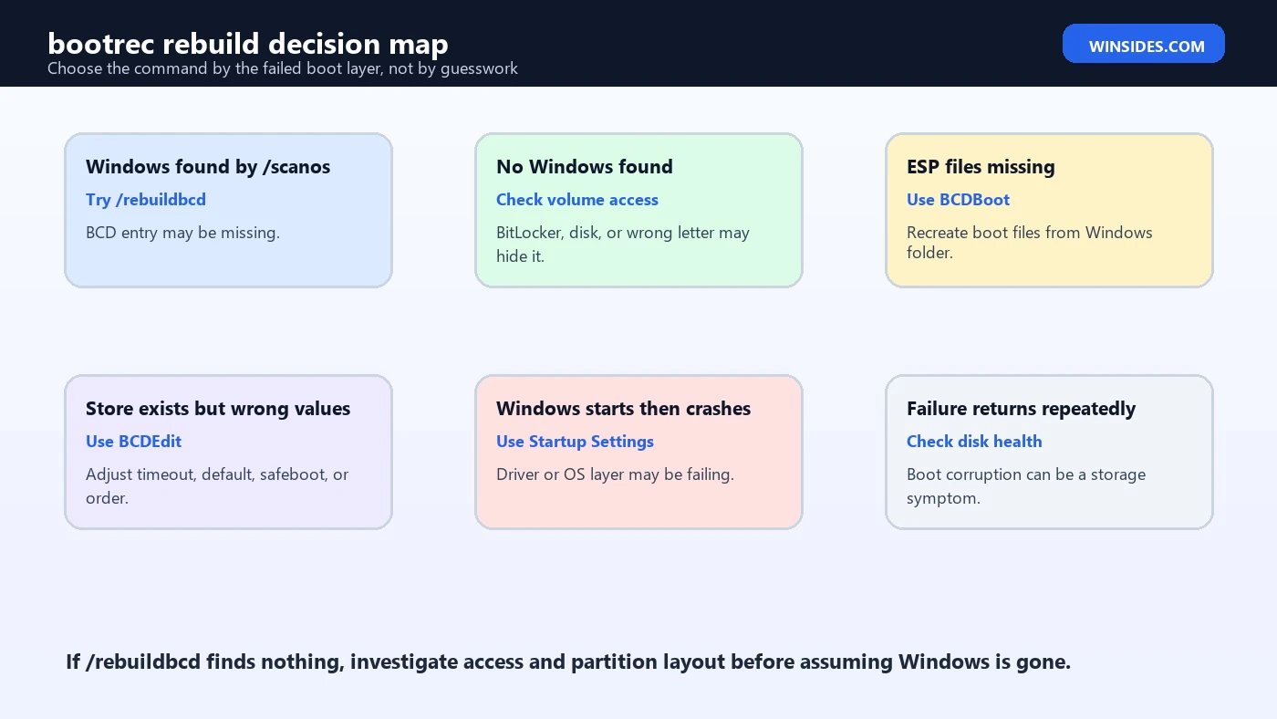 bootrec rebuild decision map