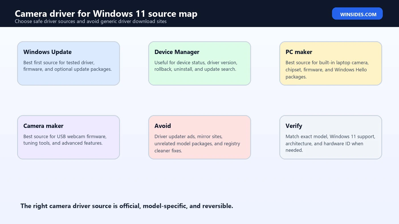 Camera driver for Windows 11 source map