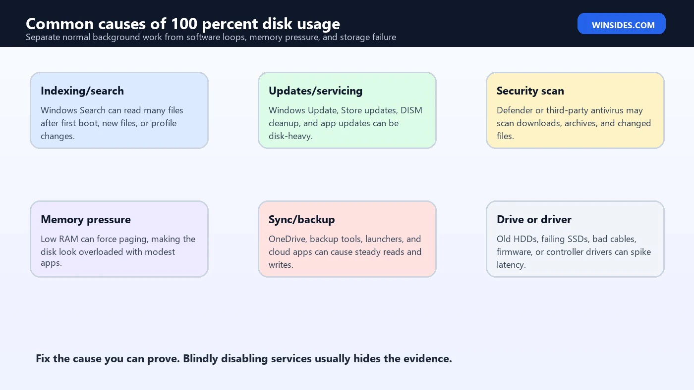 disk at 100 in Task Manager cause map