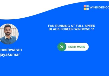 Fan running at full speed black screen Windows 11