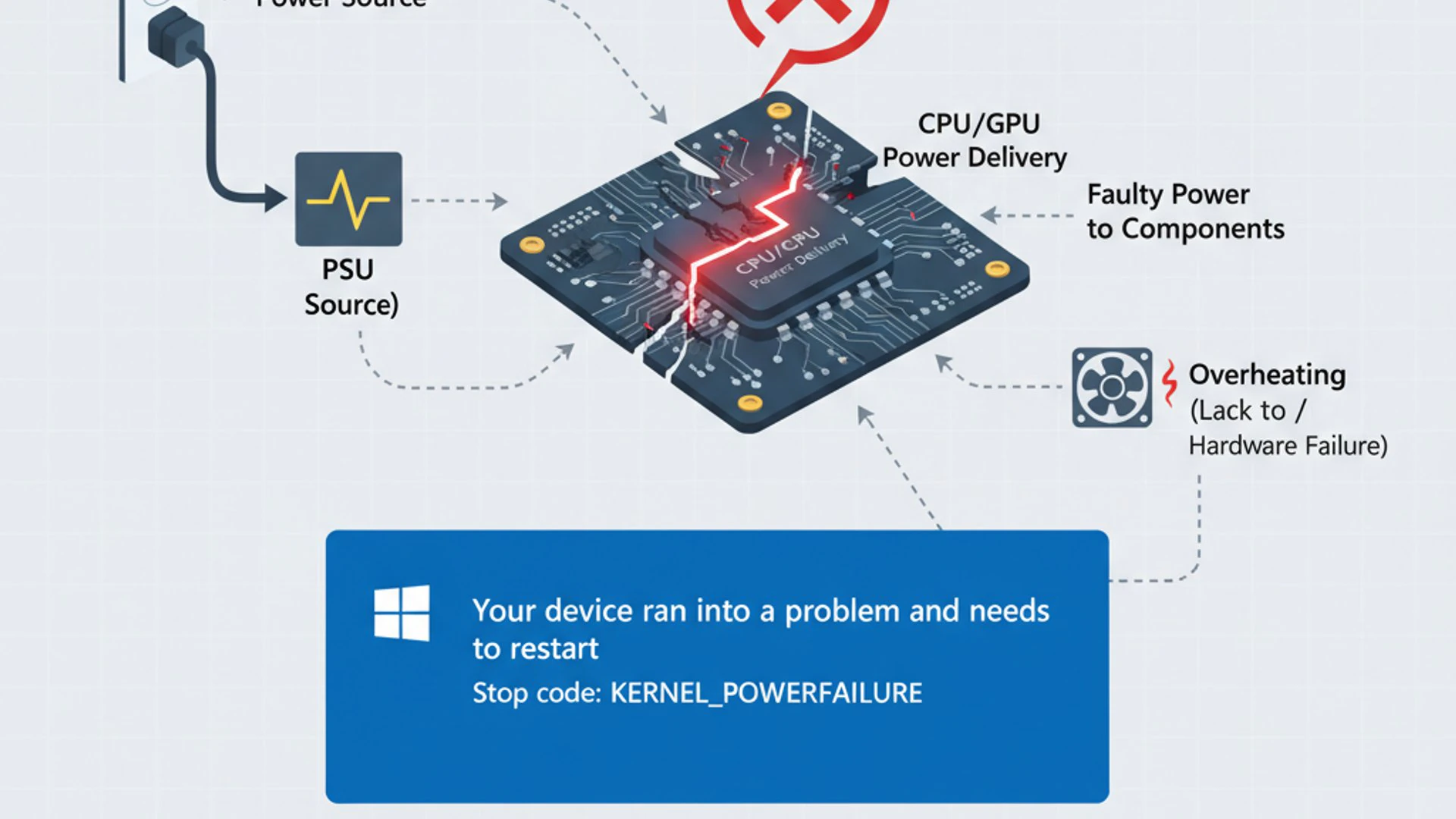 Professional illustration about kernel power event 41 on Windows 11, informative and useful