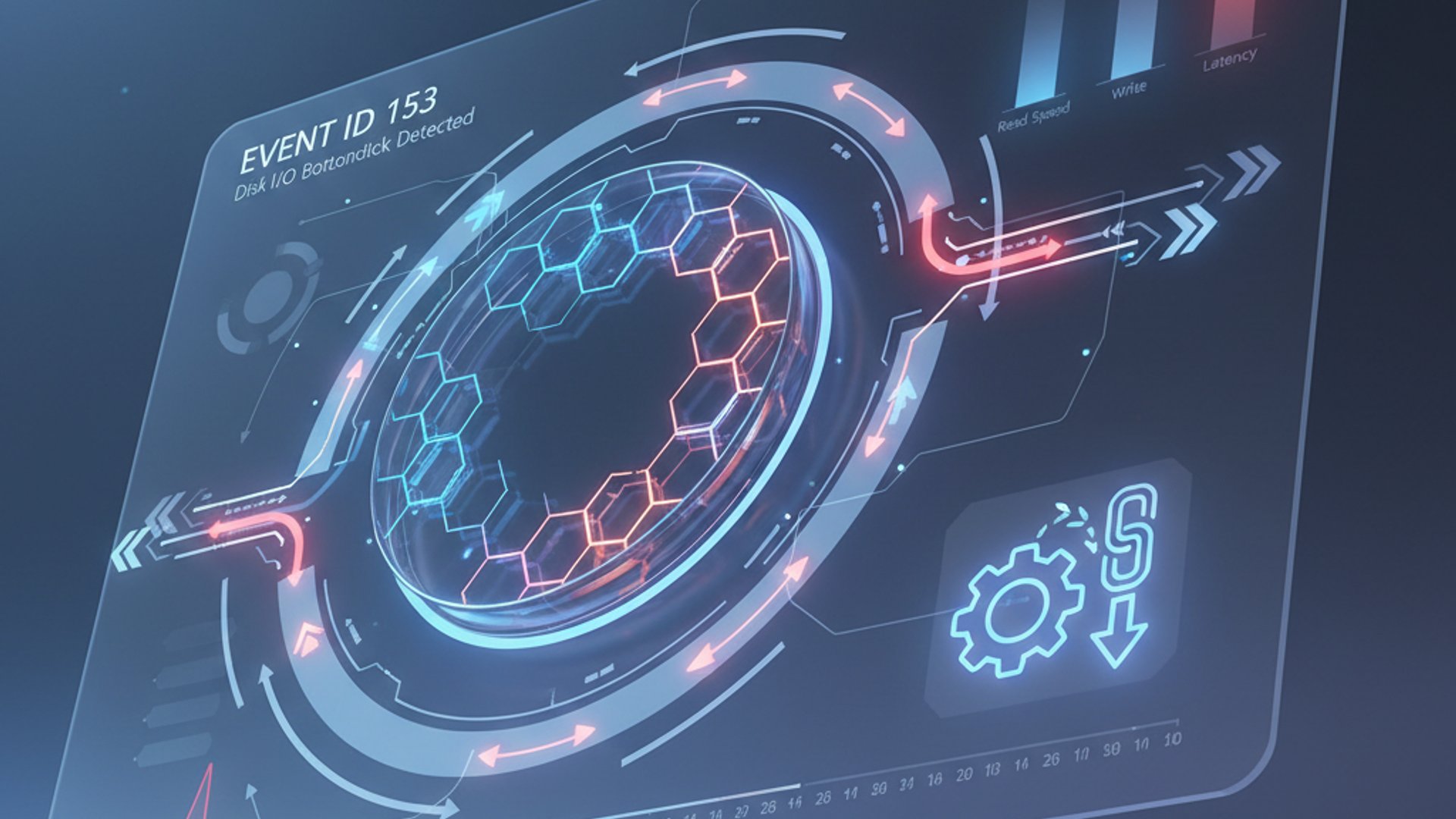 Relevant concept visualization for Event ID 153 on Windows 11, modern design