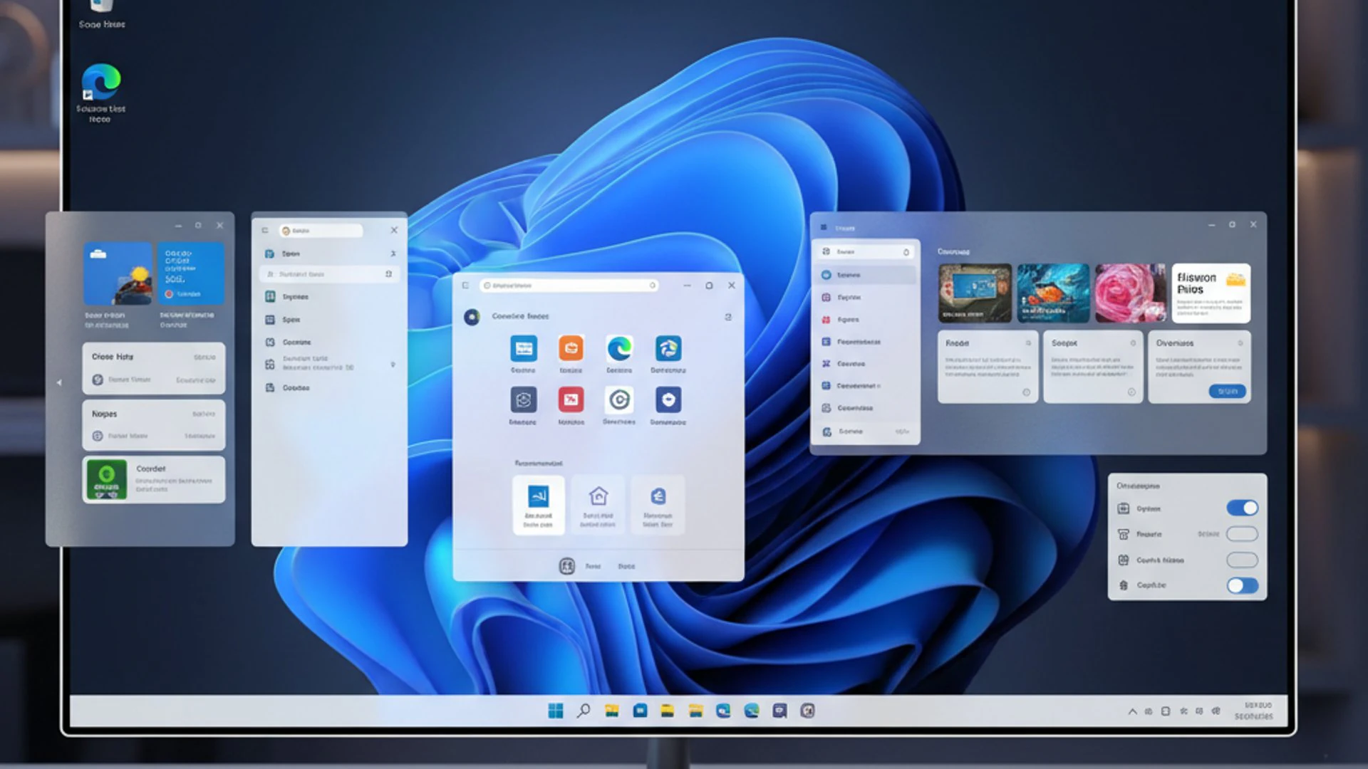 Relevant concept visualization for Windows 11 version 26H1, modern design
