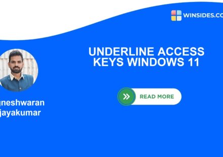 UNDERLINE ACCESS KEYS WINDOWS 11