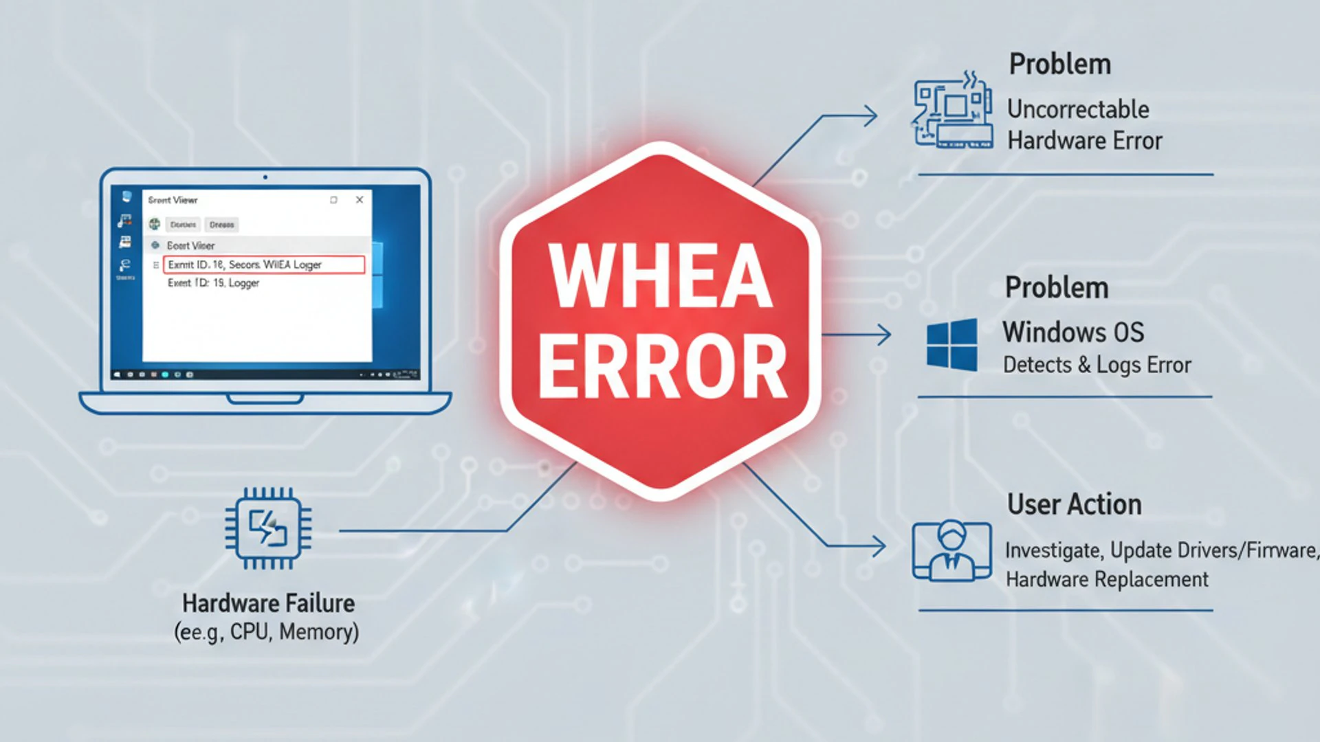 Professional illustration about WHEA Logger Event 18 on Windows 11, informative and useful