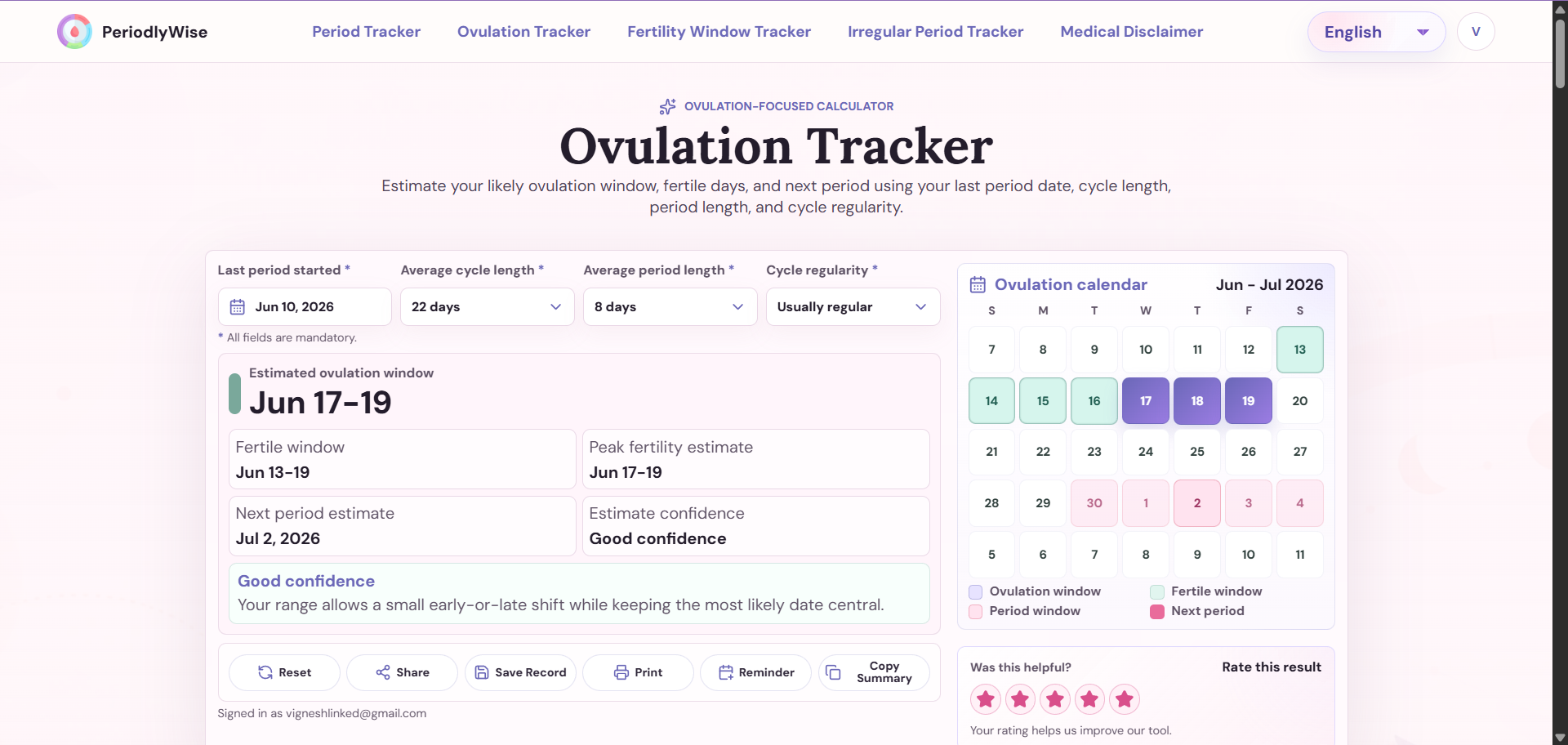 Ovulation Tracker - PeriodlyWise Ovulation Tracker - PeriodlyWise
