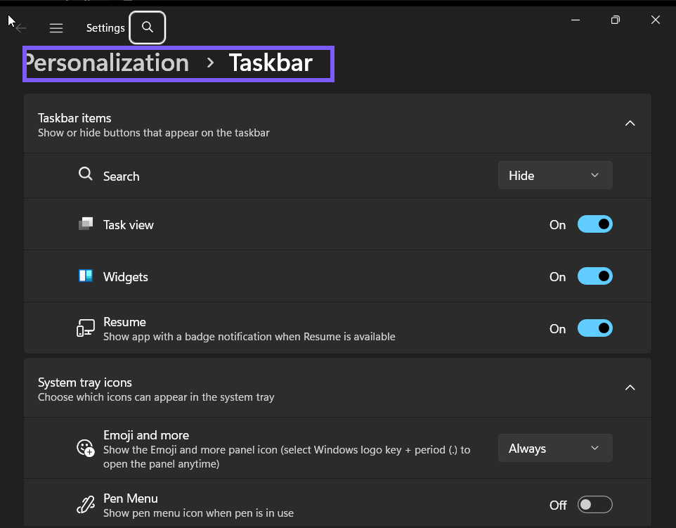 Windows 11 Settings location for Touch keyboard